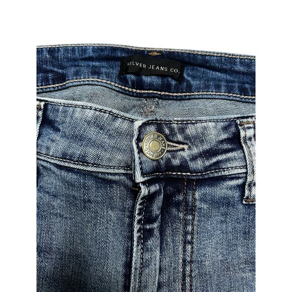 Silver Allan Slim Fit Straight Leg Jeans Mens 36 x 32 Blue Medium Wash Denim Y2K - Picture 10 of 16